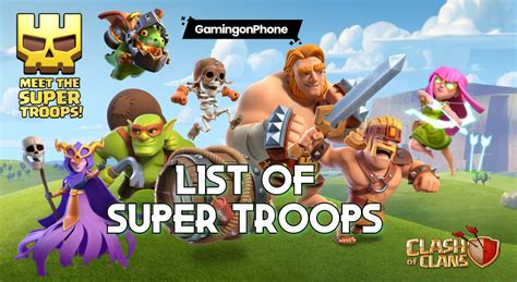 coc troops|coc troops list.